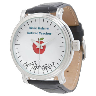 Reloj De Pulsera Divertido nombre de profesor jubilado números de s