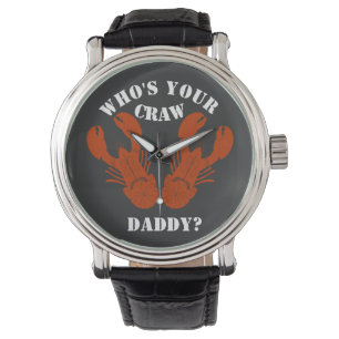 Reloj De Pulsera Divertido quién es tu papá crudo