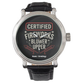Reloj De Pulsera Divertido Soplador de Fuegos Artificiales Certific