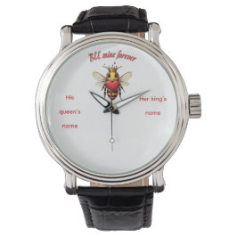 Reloj De Pulsera Diviértete con un Valentín de Abeja Graciosa 
