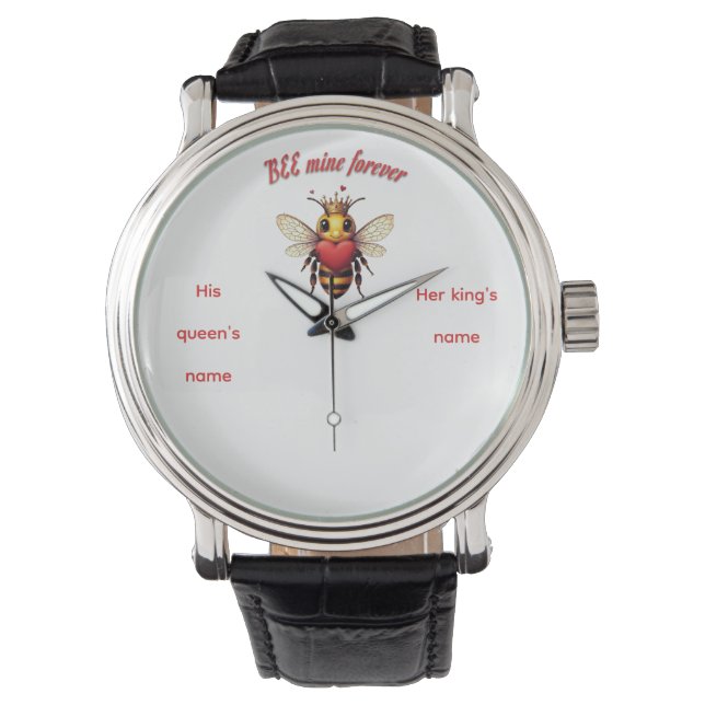 Reloj De Pulsera Diviértete con un Valentín de Abeja Graciosa  (Anverso)
