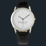 Reloj De Pulsera DIY Watch | Nombre personalizado, color, texto<br><div class="desc">¿Es usted un "Do It Yourselfer"? Ahora puede hacer su propio reloj de pulsera eWatch personalizado con nuestras plantillas de bricolaje fáciles de usar. ¡Agrega un nombre. Iniciales. Un monograma. Una foto. Un logotipo u otra imagen. Este reloj aparece en blanco con texto negro, pero también puedes elegir tu propio...</div>