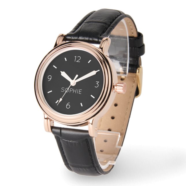 Reloj De Pulsera DIY Watch | Personalizado Texto, Nombre, Color (Ángulo)