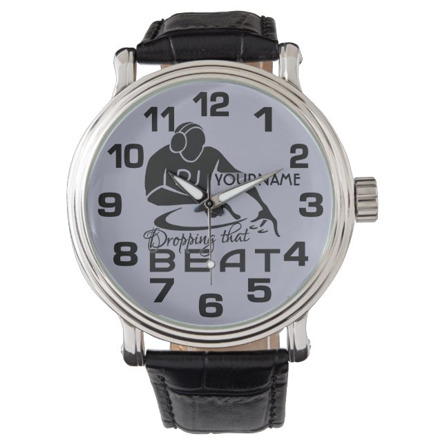 Reloj De Pulsera DJ personalizados wats (Anverso)