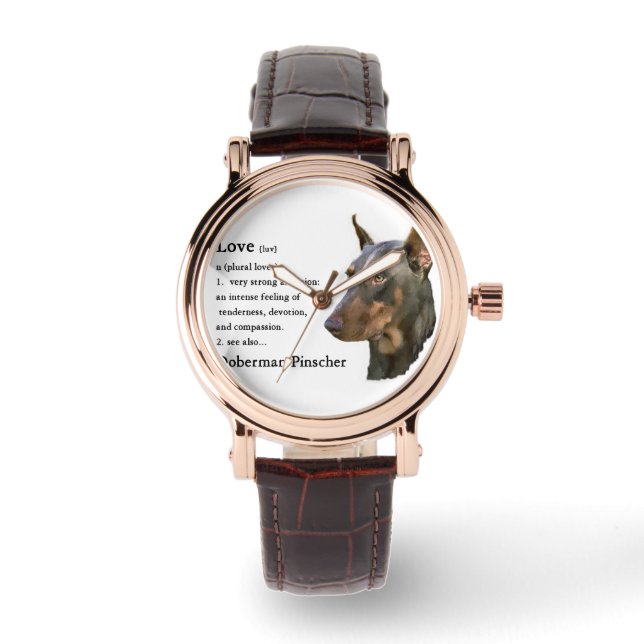 Reloj De Pulsera Doberman Pinscher Lovers Gifts (Anverso)