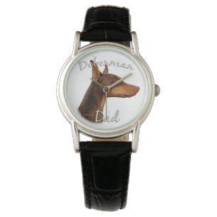 Reloj De Pulsera Doberman Pinscher (rojo) Papá 2