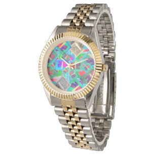 Reloj De Pulsera Doble desafío de mariposa colorida  