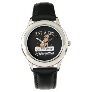 Reloj De Pulsera Dog Lover Sólo Un Chica que ama los tatuajes del
