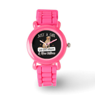Reloj De Pulsera Dog Lover   Sólo Un Chica que ama los tatuajes del