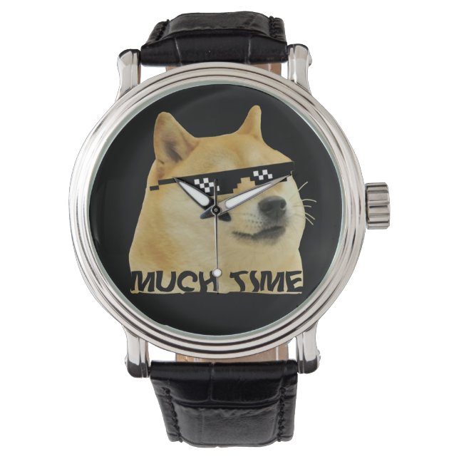 Reloj De Pulsera Dogecoin Mucho Tiempo Doge Wow Criptodivisa (Anverso)