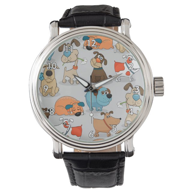 Reloj De Pulsera Doggies o cachorros Personalizados y simples (Anverso)