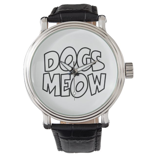 Reloj De Pulsera Dogs Meow (Anverso)