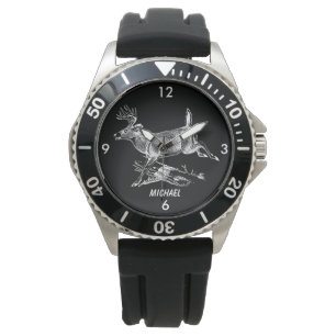 Reloj De Pulsera Dólar del Whitetail con el estante grande