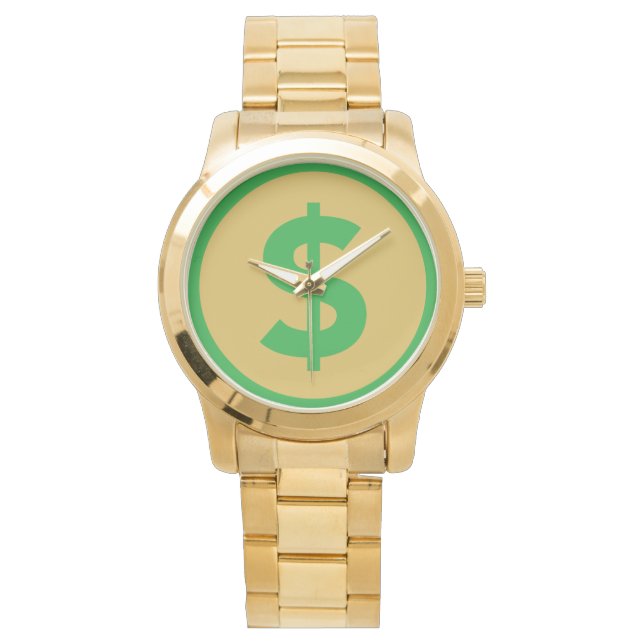 Reloj De Pulsera Dólar dorado (Anverso)
