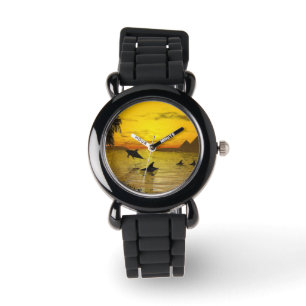 Reloj De Pulsera Dolphin Sunset eWatchFactory Purpurina Watch