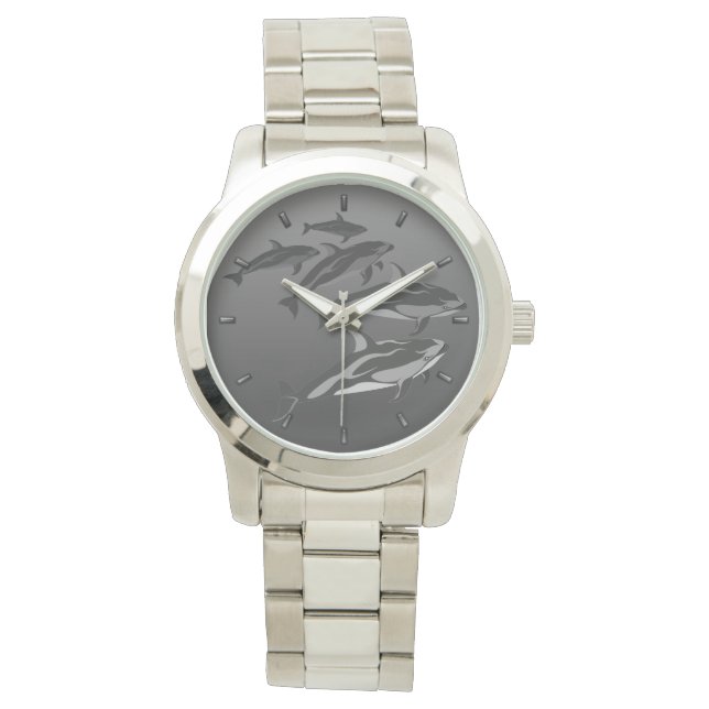 Reloj De Pulsera Dolphin Watch Pacific White Sided Dolphin Waters (Anverso)