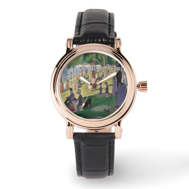 Reloj De Pulsera Domingo en La Grande Jatte por Georges Seurat (Anverso)