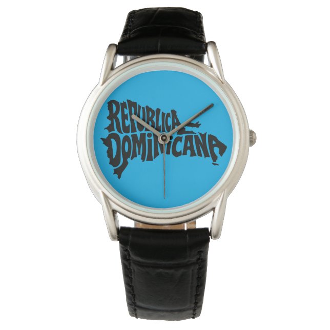 Reloj De Pulsera Dominican Republic Map Typography Watch (Anverso)