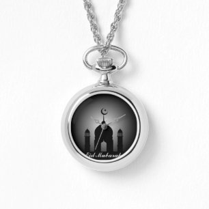 Reloj De Pulsera Domo de mezquita y silueta de minarete