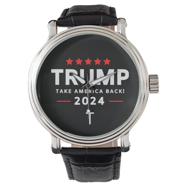Reloj De Pulsera Donald Trump 2024 retrotrae a Estados Unidos a las (Anverso)