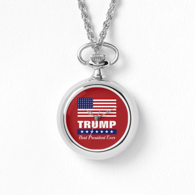 RELOJ DE PULSERA DONALD TRUMP BEST PRESIDENT EVER NECKLACE WATCH (Anverso)