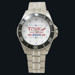 Reloj De Pulsera Donald Trump es mi presidente 2024<br><div class="desc">¡Expresen su orgullo por la camiseta de Donald Trump de mi presidente 2024! Diseñada con gráficos audaces y patrióticos, esta camiseta es perfecta para mostrar apoyo durante la temporada electoral de 2024. Hecho con tejidos suaves y de alta calidad, es cómodo para reuniones, eventos o trajes cotidianos. Disponible en varios...</div>