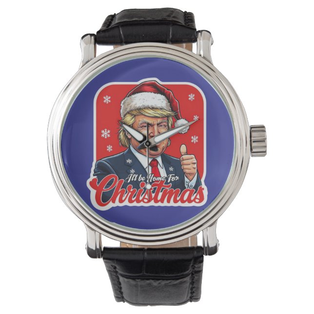 Reloj De Pulsera Donald Trump Navidades Santa Claus Art (Anverso)