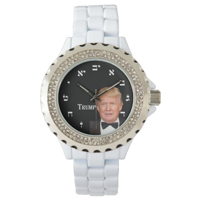 Reloj De Pulsera Donald Trump: números hebreos (Anverso)
