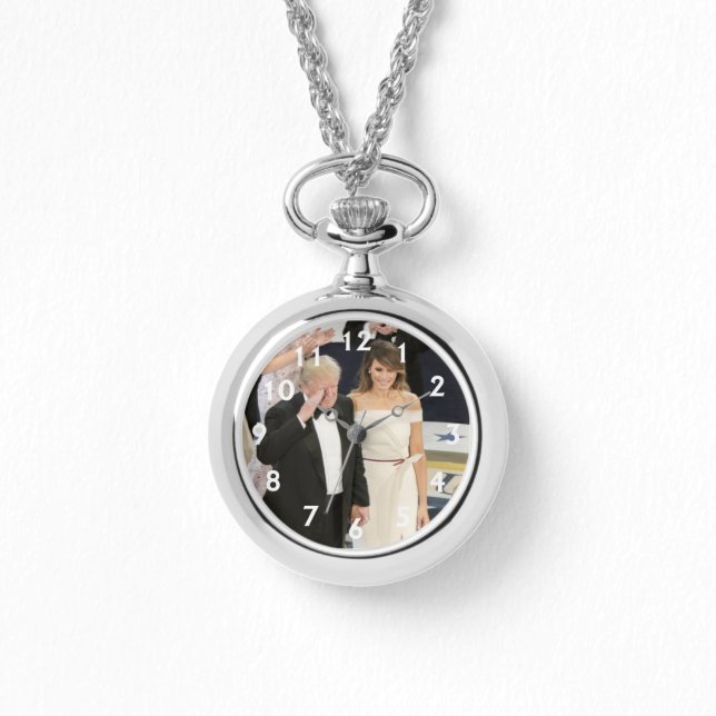 Reloj De Pulsera Donald y Melania Trump en la pelota de la libertad (Anverso)