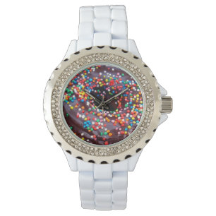 Reloj De Pulsera Donut De Chocolate Con Espolvorines,