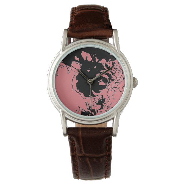 Reloj De Pulsera Doodle de flores (Anverso)