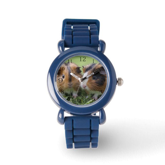 Reloj De Pulsera Dos bebés Tortoiseshell Cerdos de Guinea, (Anverso)