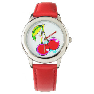 Reloj De Pulsera dos cerezas rojas
