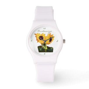 Reloj De Pulsera Dos girasoles en macetas Thunder_Cove