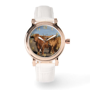 Reloj De Pulsera Dos grandes vacas Highland,