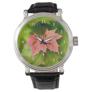 Reloj De Pulsera Dos hojas de arce