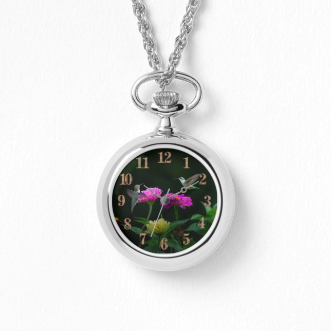 Reloj De Pulsera Dos Hummingbirds Necklace eWatch (Anverso)