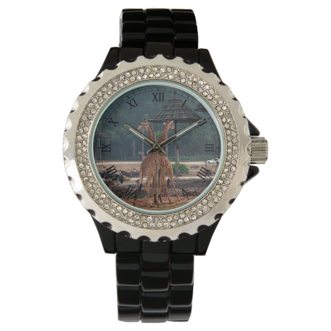 Reloj De Pulsera dos jirafas cariñosas (Anverso)