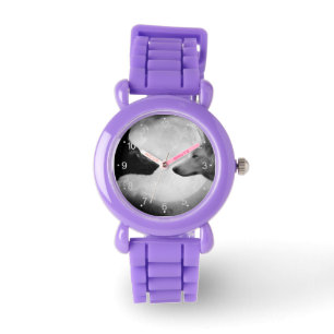 Reloj De Pulsera Dos lobos enfrentándose