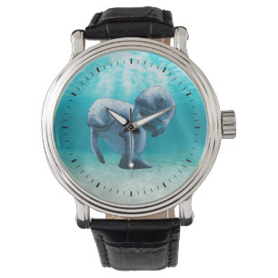 Reloj De Pulsera Dos Manatees que nadan