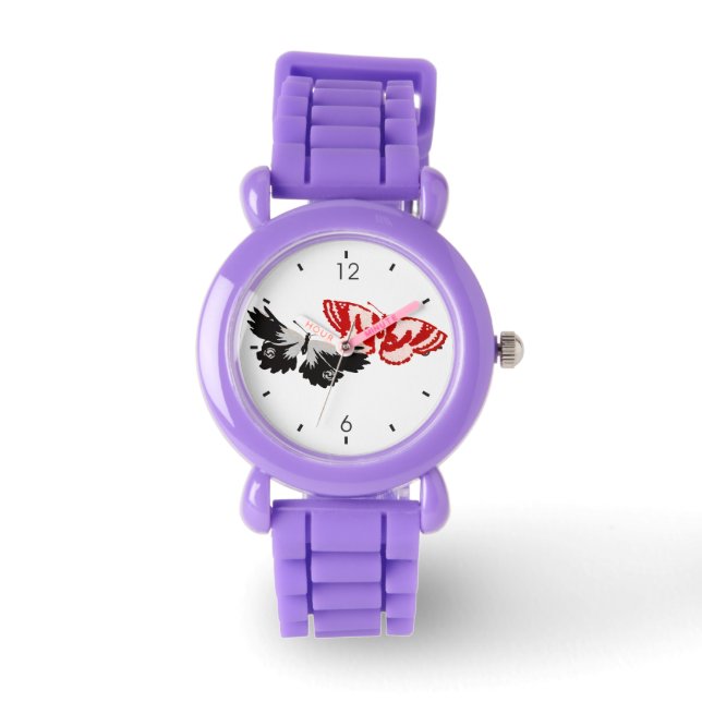 Reloj De Pulsera Dos mariposas vintage (Anverso)