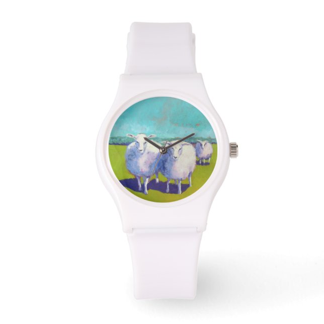 Reloj De Pulsera Dos ovejas en el campo (Anverso)