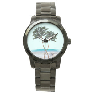 Reloj De Pulsera Dos palmeras en la costa