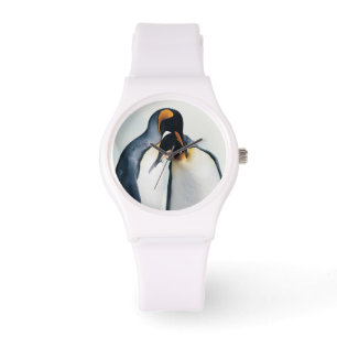 Reloj De Pulsera Dos pingüinos cariñosos