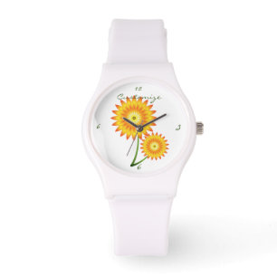 Reloj De Pulsera Dos plantas de girasol Thunder_Cove