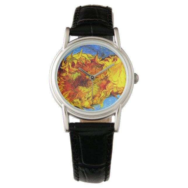 Reloj De Pulsera Dos Sunflowers Van Gogh (Anverso)