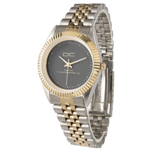 Reloj De Pulsera Dos tonos de oro negro plateado personalizado