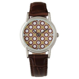 Reloj De Pulsera Dosis retro en círculo, caramelo, crema y chocolat