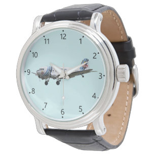 Reloj De Pulsera Douglas Dakota DC3 G-AMSV numerado dial