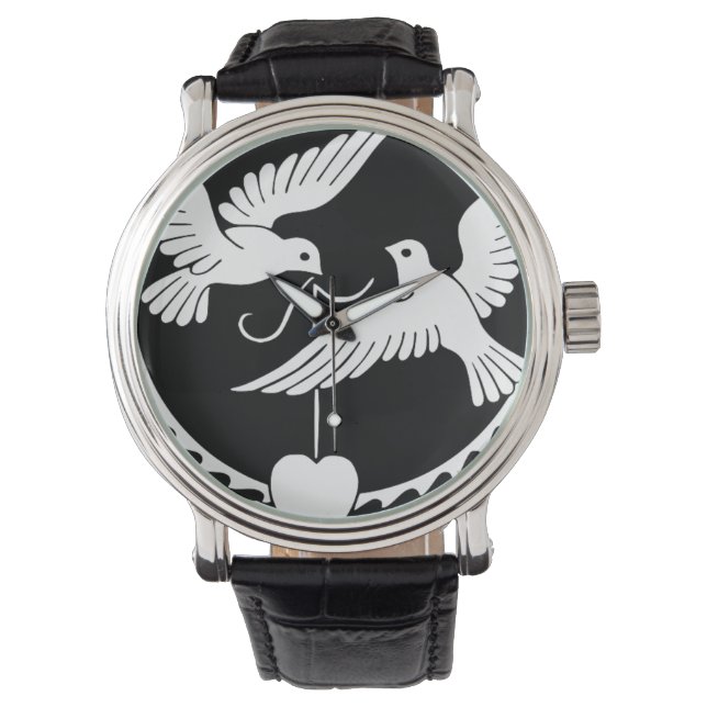 Reloj De Pulsera Doves Heart Dance Peace Love Fiesta Destiny (Anverso)